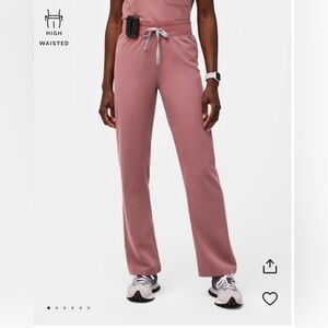 Figs Women's High-Waisted Pants in Mauve